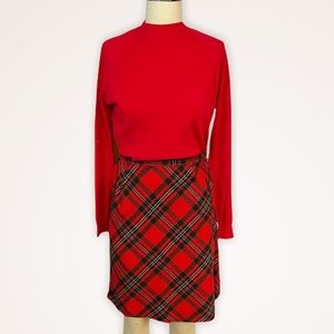 Vintage summit of Boston plaid skirt